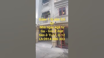 🔥🔥 Nhà góc 2 mặt tiền ở đường Thạnh Lộc 27, Quận 12 - Ngay ngã tư GA