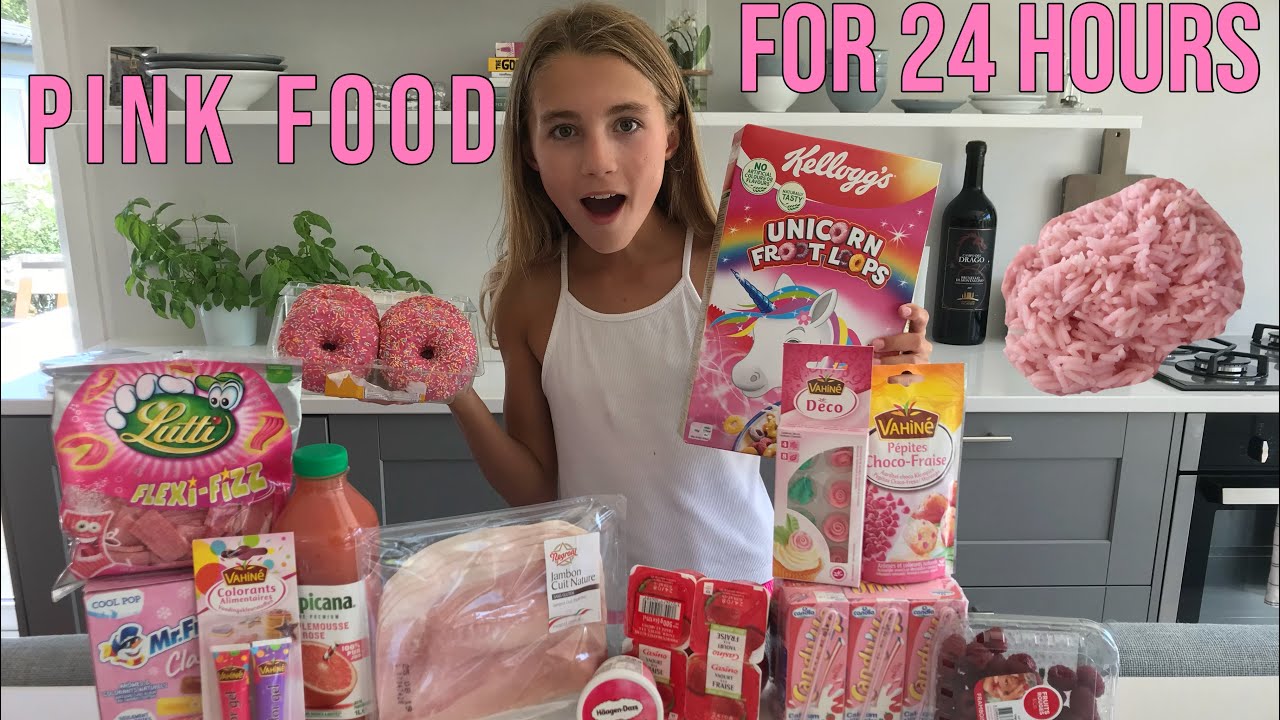 ONLY EATING PINK FOOD FOR 24 HOURS!