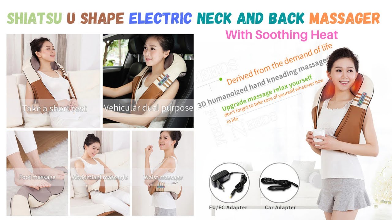 Shiatsu Neck and Back Massager with Soothing Heat | U Shape Electric Neck Massager | Home Massager