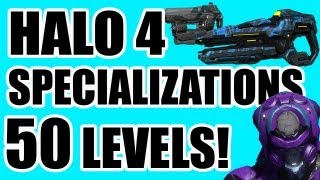 Halo 4 - 50 Level Ranking, Boltshot, Suppressor, & MORE Specialization Details!