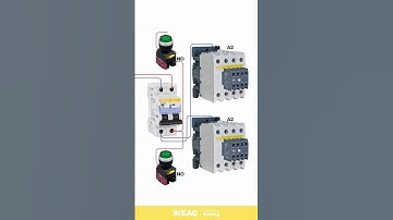 One Power Switch Controlling Two 4P 2NO2NC Contactors with Push Buttons.