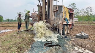 Borewell Drilling  15 Hp water journey 195 Feet Deep Boring | Coconut water checking method | Pump