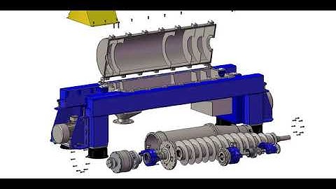 Disassembly video of horizontal decanter centrifuge