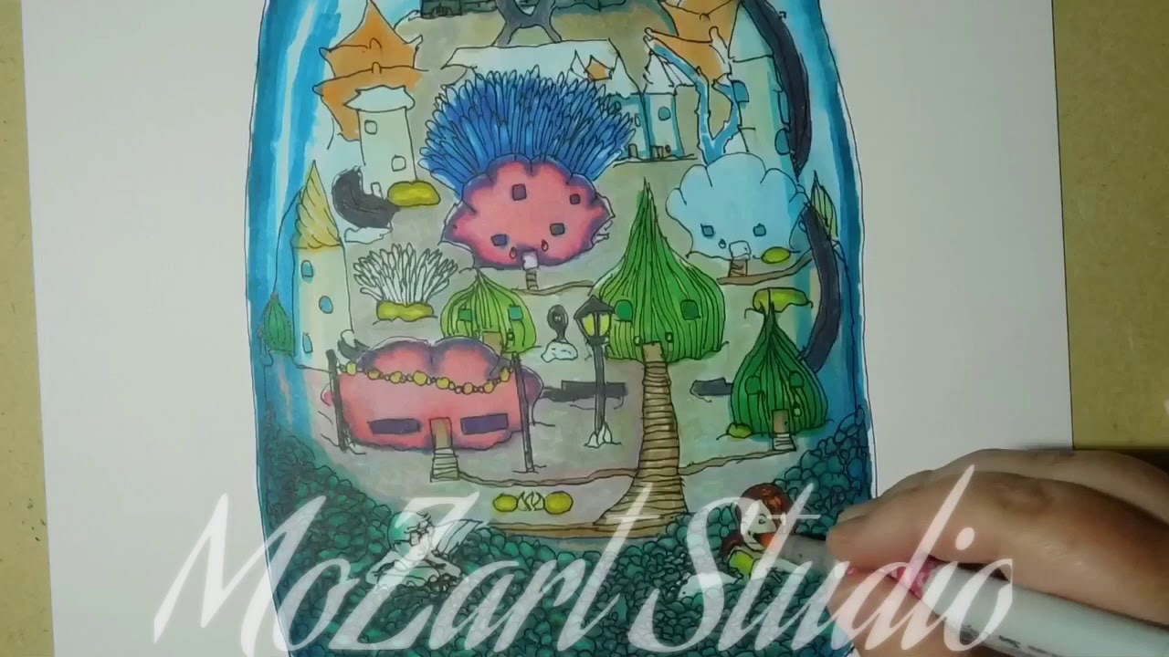 “Atlantis in a Bottle” Copic illustration