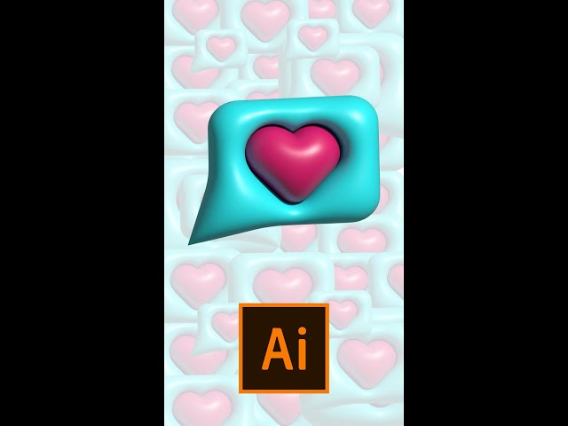 HOW TO MAKE 3D ICON  IN SECONDS IN ADOBE ILLUSTRATOR By Basel Maz class=