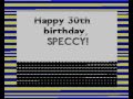 Happy 30th birthday, Speccy. Famous music played with loading noise on ZX Spectrum.