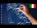 ASMR 1 Hour Drawing Map of Italy | Soft Spoken Binaural