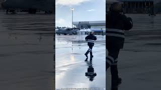 Do you know why ground crews and captains do crazy hand gestures and dances#airforce #usa #military