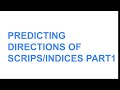 How to know from charts a scrip or index is going to fall or rise? Part 1