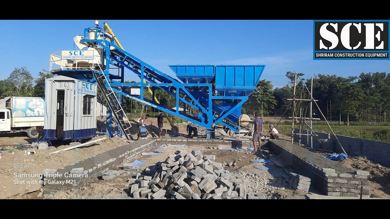 CP30 CONCRETE BATCHING PLANT WITH TURBO PAN MIXER SHRIRAM