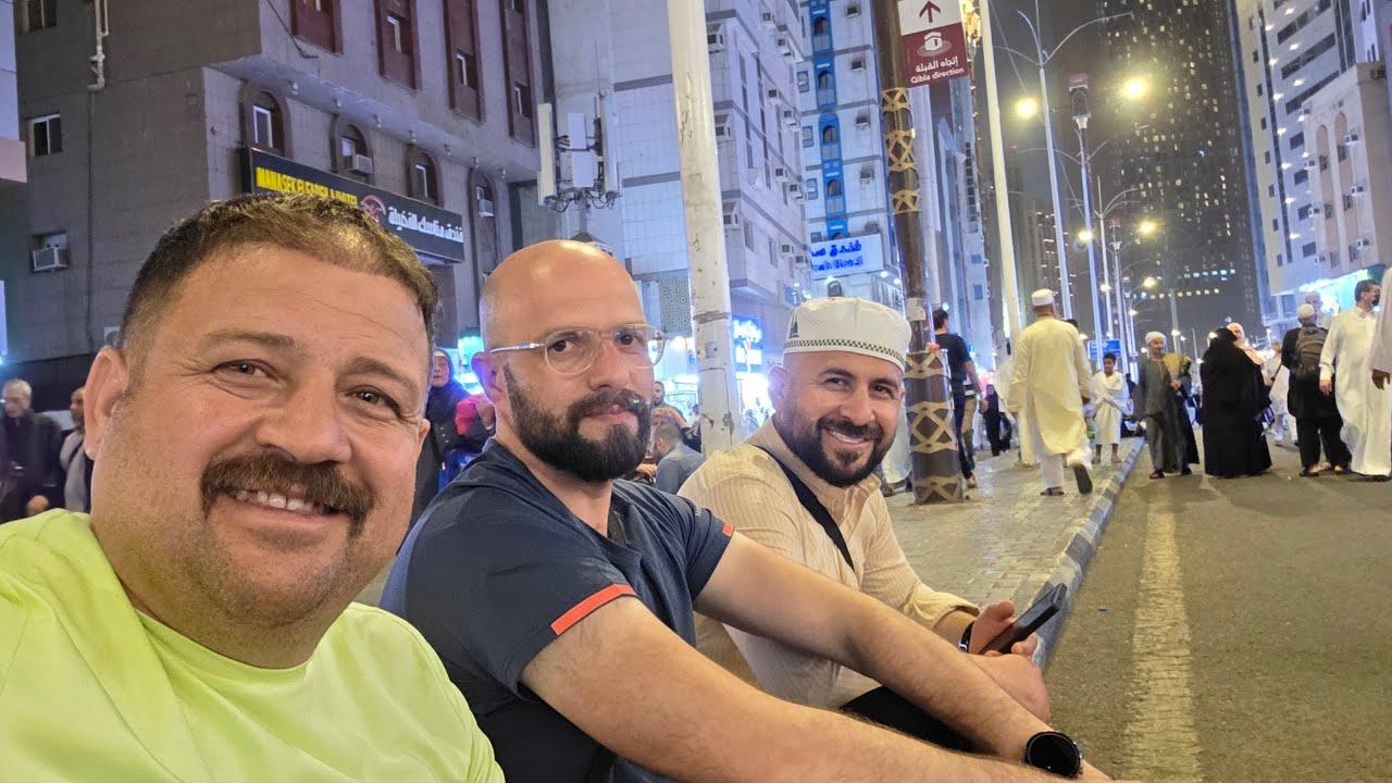 سفرة من العراق الى المملكة العربية السعودية برا اليوم التصوير من داخل مكة المكرمة ليلة ٢٧ من رمضان