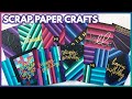 Scrap Paper Cards / Paper Strip Card Ideas / DIY Scrap Paper Crafts