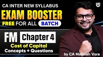 Cost of Capital Revision | Concept + Questions | Exam Booster | CA Inter FM | CA Mohnish Vora