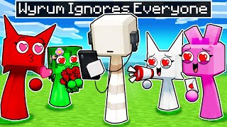 WYRUM IGNORES MROONA for 24 HOURS in Minecraft?!