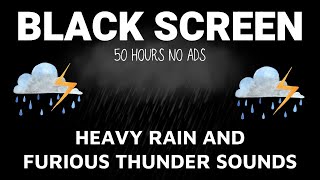 Heavy Rainstorm and Powerful Thunder Sounds in the Desert | I want to Fall Asleep Fast to Rain