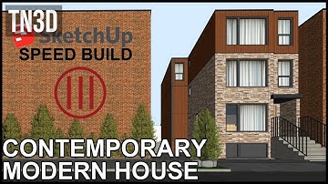 Sketch up Speed Build 2 - Contemporary Modern House