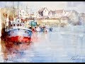 Watercolor/Aquarela - Demo - Boats in Roscoff - Watercolor