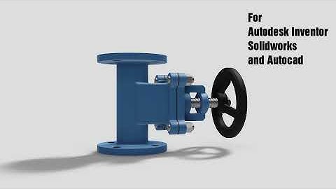 Globe valve: Free 3D CAD model for Autodesk Inventor, Solidworks and Autocad