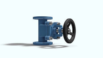 Globe valve: Free 3D CAD model for Autodesk Inventor, Solidworks and Autocad