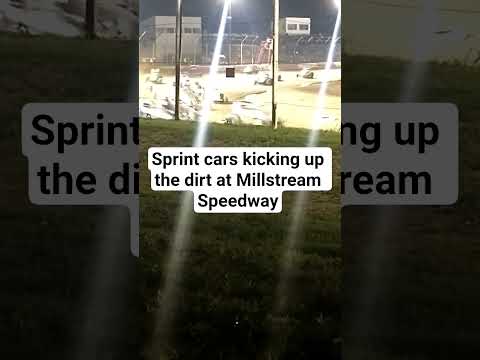 kickin up dirt at #millstreamspeedway #automobile #nascar #sprintcar #fast