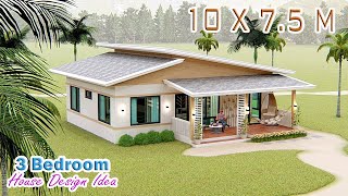 Farmhouse Small House Design Idea | 10X7.5 Meters |  Simple House