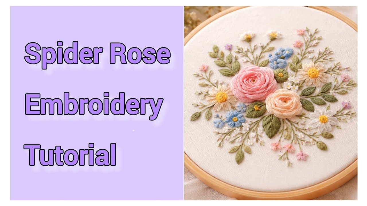 Spider Rose Embroidery Tutorial | Number 3