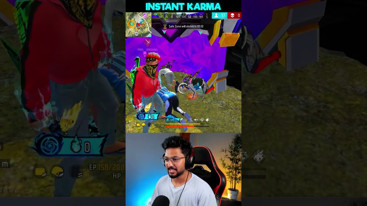 Always Believe In Instant Karma 😂🔥 #shorts #youtubeshorts #freefire #fftelugu #munnabhaigaming #mbg