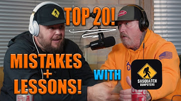 20 Mistakes & Lessons! For Every Dumpster Business Owner!