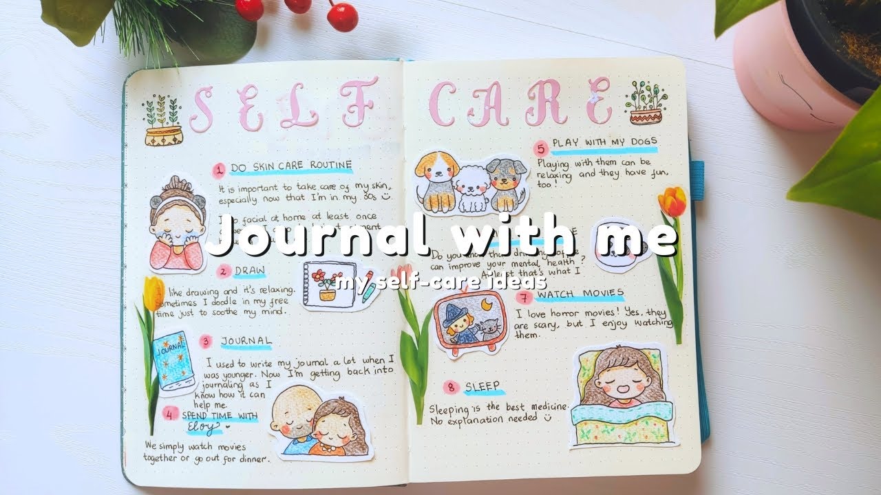 Vlog Journal JOURNAL VLOG ๐ Journal with me asmr: my self-care ideas - YouTube