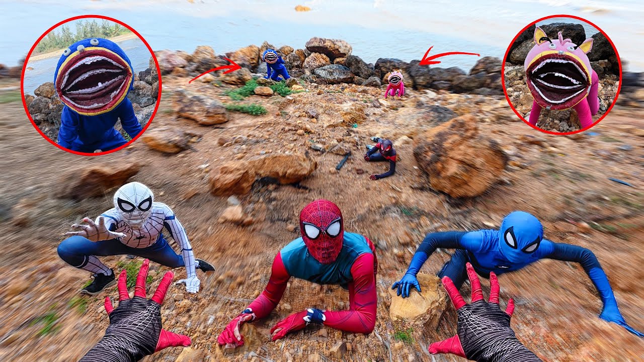 6 Spider-Man Runs Away From Amy & Sonic Tapes on the Abandoned Beach ( Disguise Action POV )