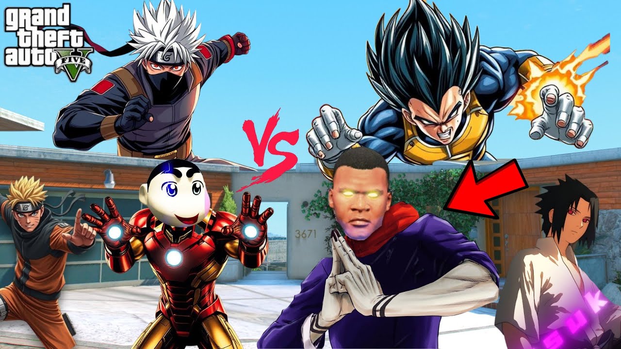 GTA 5 : Franklin Become Ryomen Sukuna And Shinchan To Fight Vegeta And Kakashi 🔥 In GTA 5