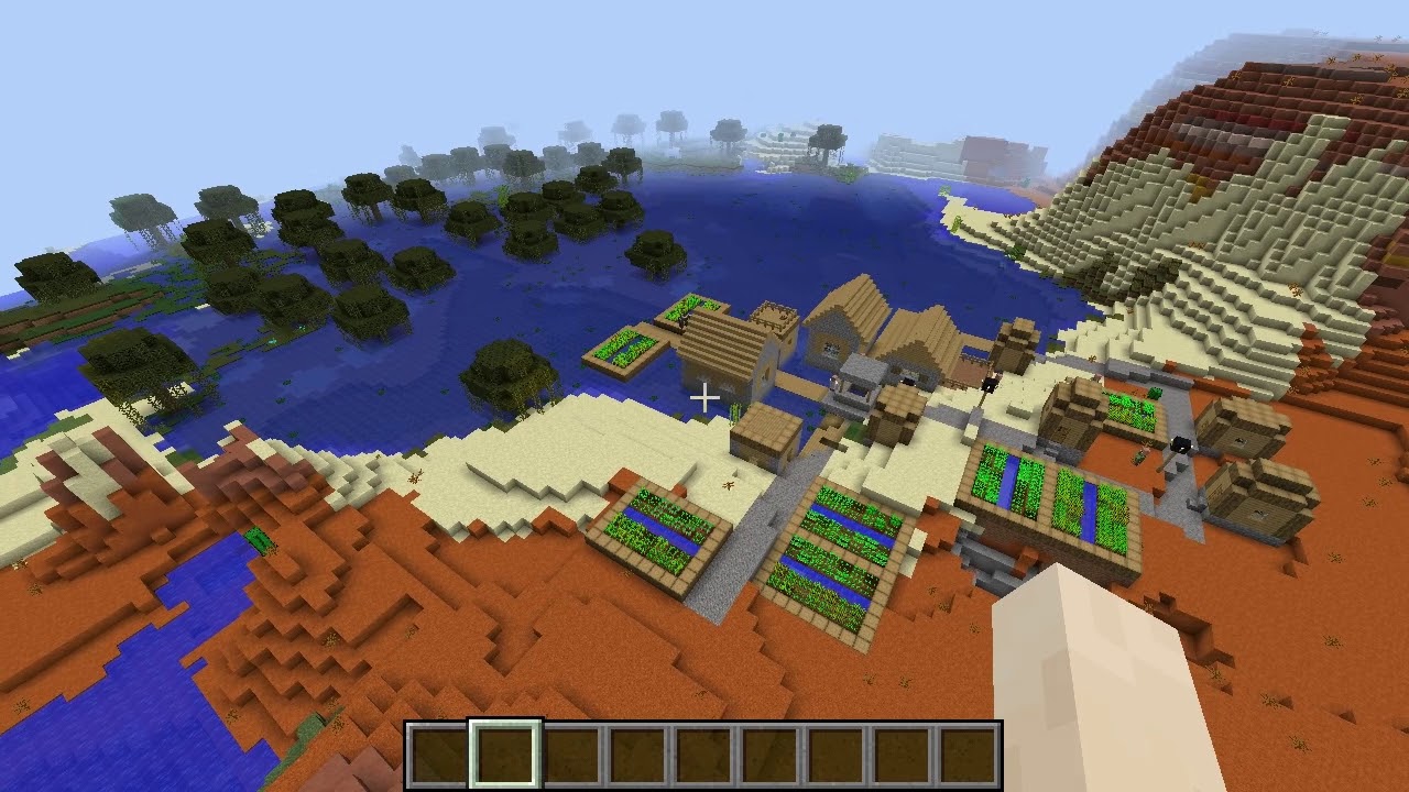 Minecraft 1 12 2 Seed 015 Double Mesa Village And A Witch Hut Youtube