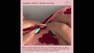 How to create Negative Stitch in Mosaic Overlay Crochet