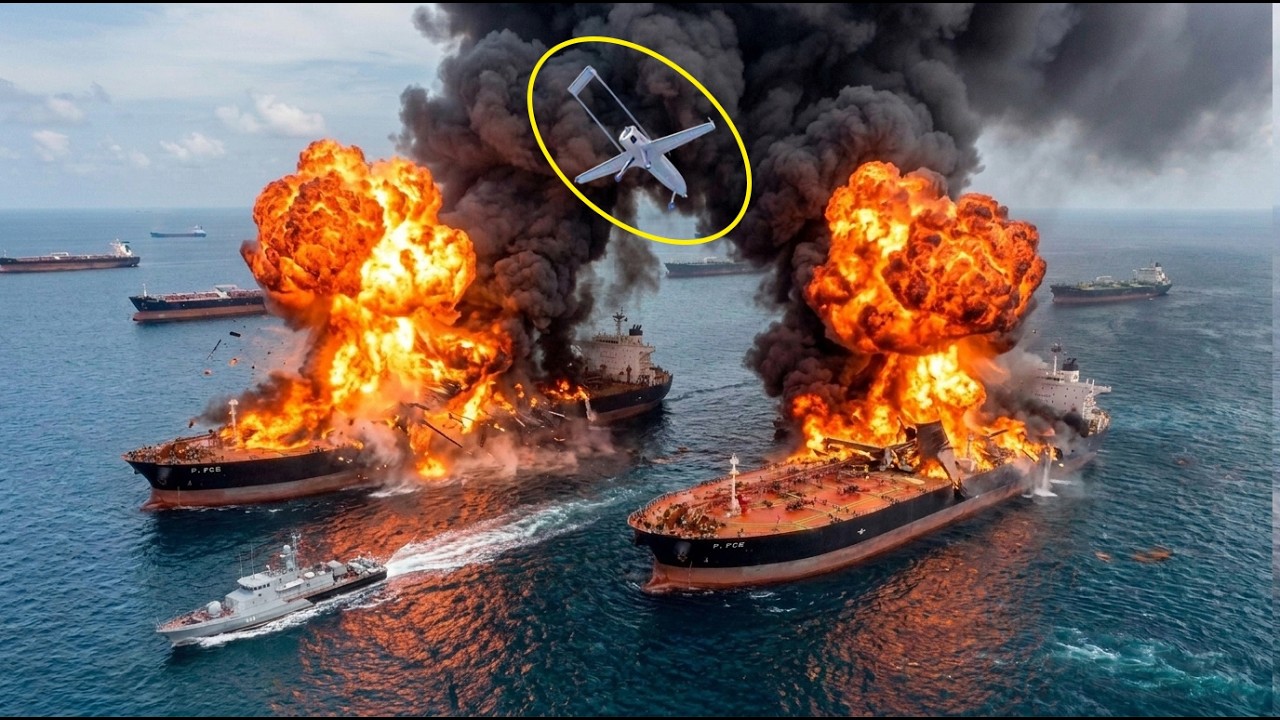 ⁣Ukrainian Drones STRIKE Russia’s “Shadow Fleet” In The Sea of Azov — Then THIS Happened...