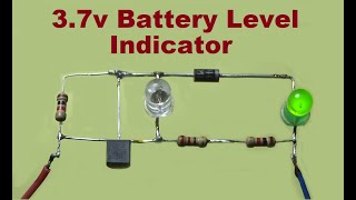 3 7v battery level indicator using PNP transistor
