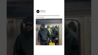 The Pistons took the subway to their game 😭