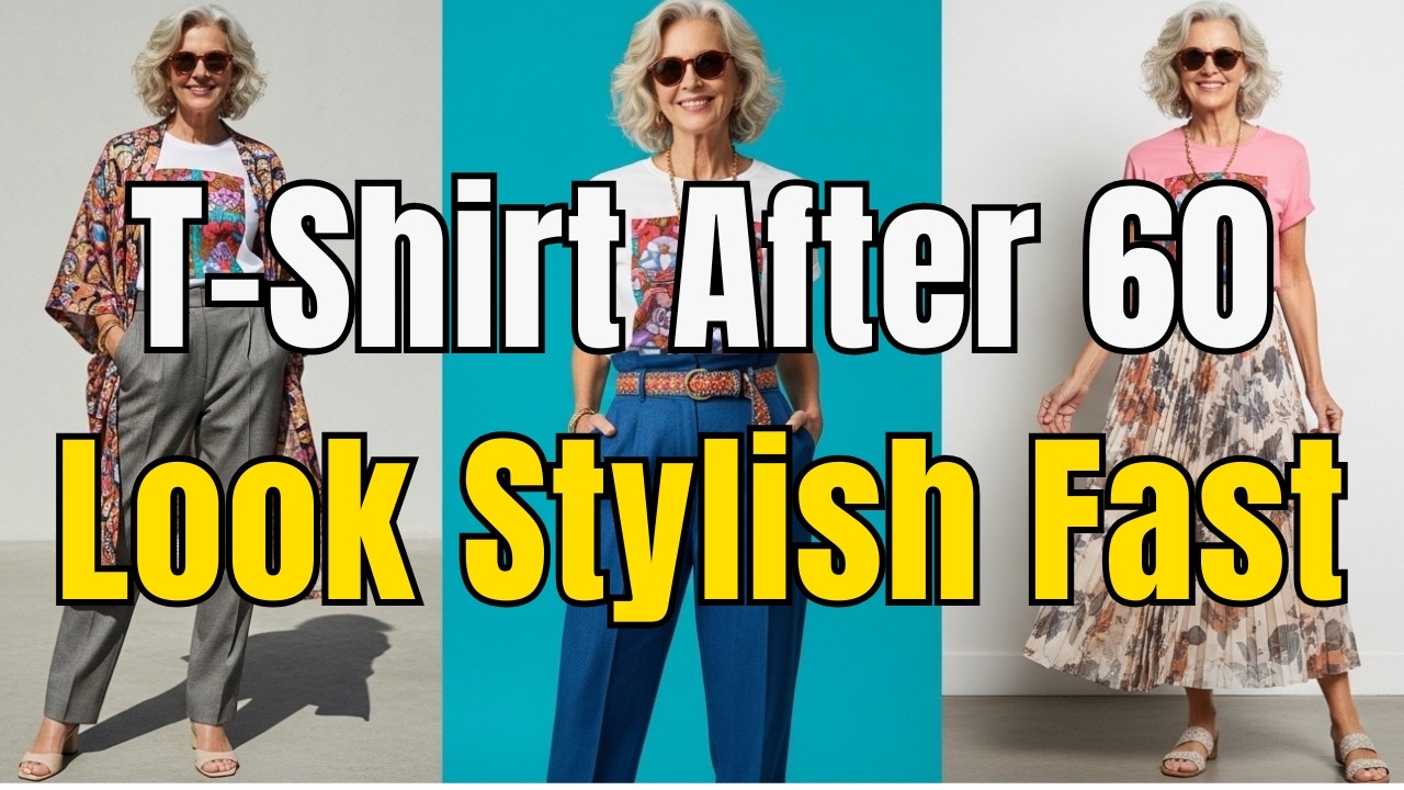 9 T-Shirt Outfit Ideas for Women Over 60 That Always Look Stylish - YouTube