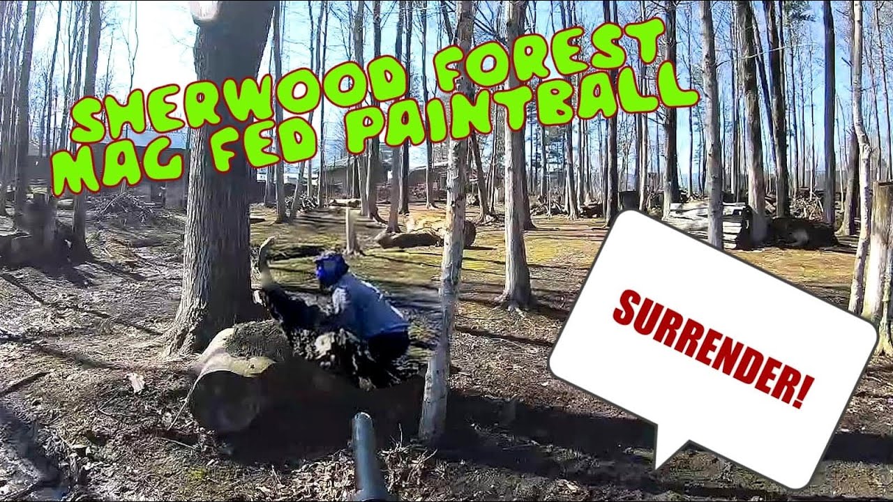 Mag Fed Paintball Sherwood Forest first two games of the day YouTube