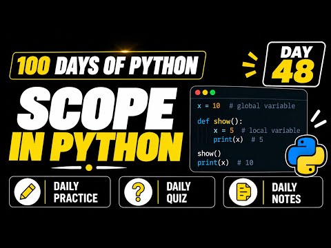 100 Days Of Python | Scope in Python Function | PY2AI 