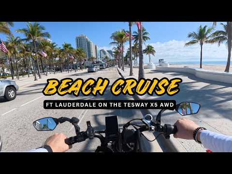 😎 Solo Ride to Ft. Lauderdale Beach | Tesway X5 AWD