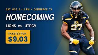 Lions Homecoming vs. UTRGV | Sat. Oct. 3, 6 PM | Tickets From $9.03