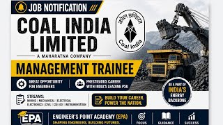 Coal India Recruitment 2026 | Management Trainee | Total Post | Detailed Notification Out