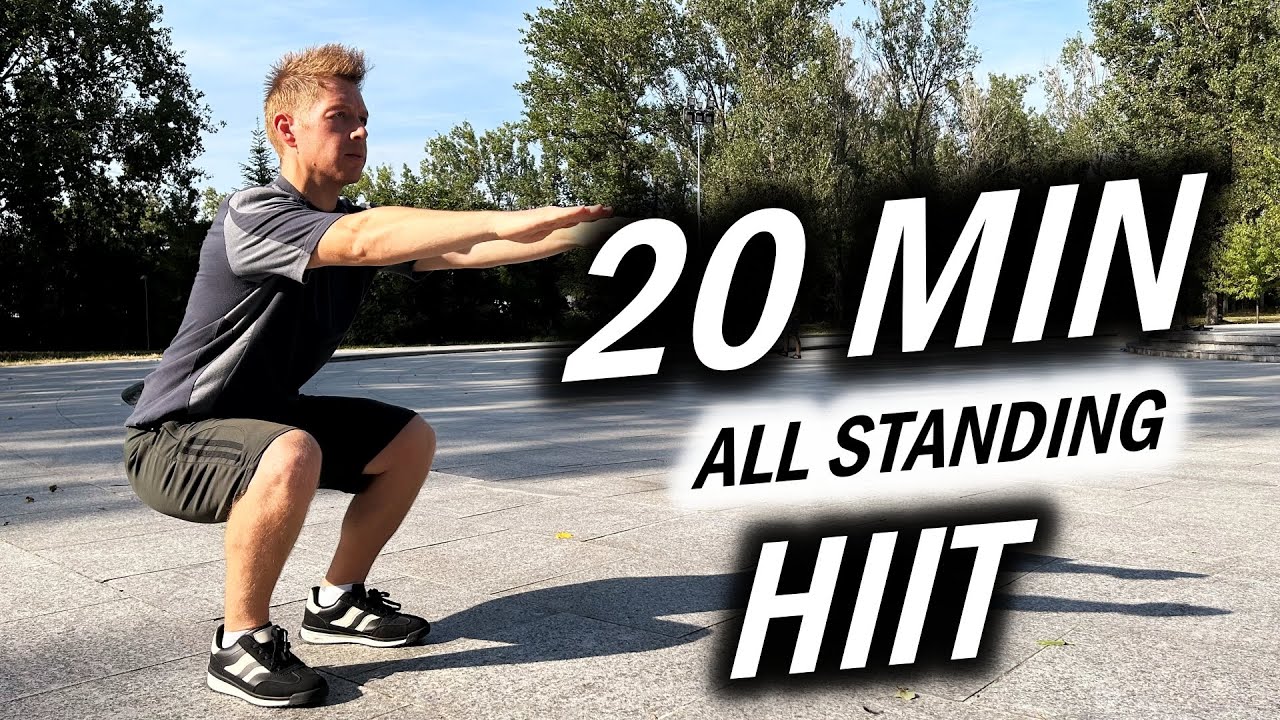 20 MIN All Standing Cardio HIIT Workout - Lose Fat at Home - No ...