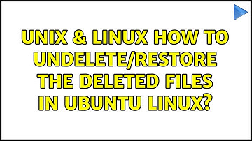 Unix & Linux: How to undelete/restore the deleted files in ubuntu linux? (2 Solutions!!)