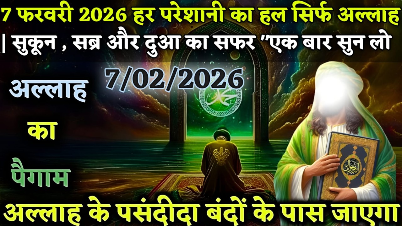 7 फरवरी 2026 को हर परेशानी का हल सिर्फ अल्लाह |  , सब्र और दुआ का सफर