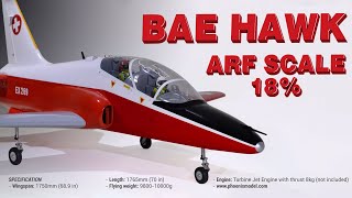 BAE HAWK JET 72 W/Electric Retract 80N - 100N ARF V2 - PH198
