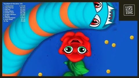 WORMS ZONE epic Gameplay Top 1 | video #037 | slitherio wormate biggest snake io🐍 game | LUKIRAZONE