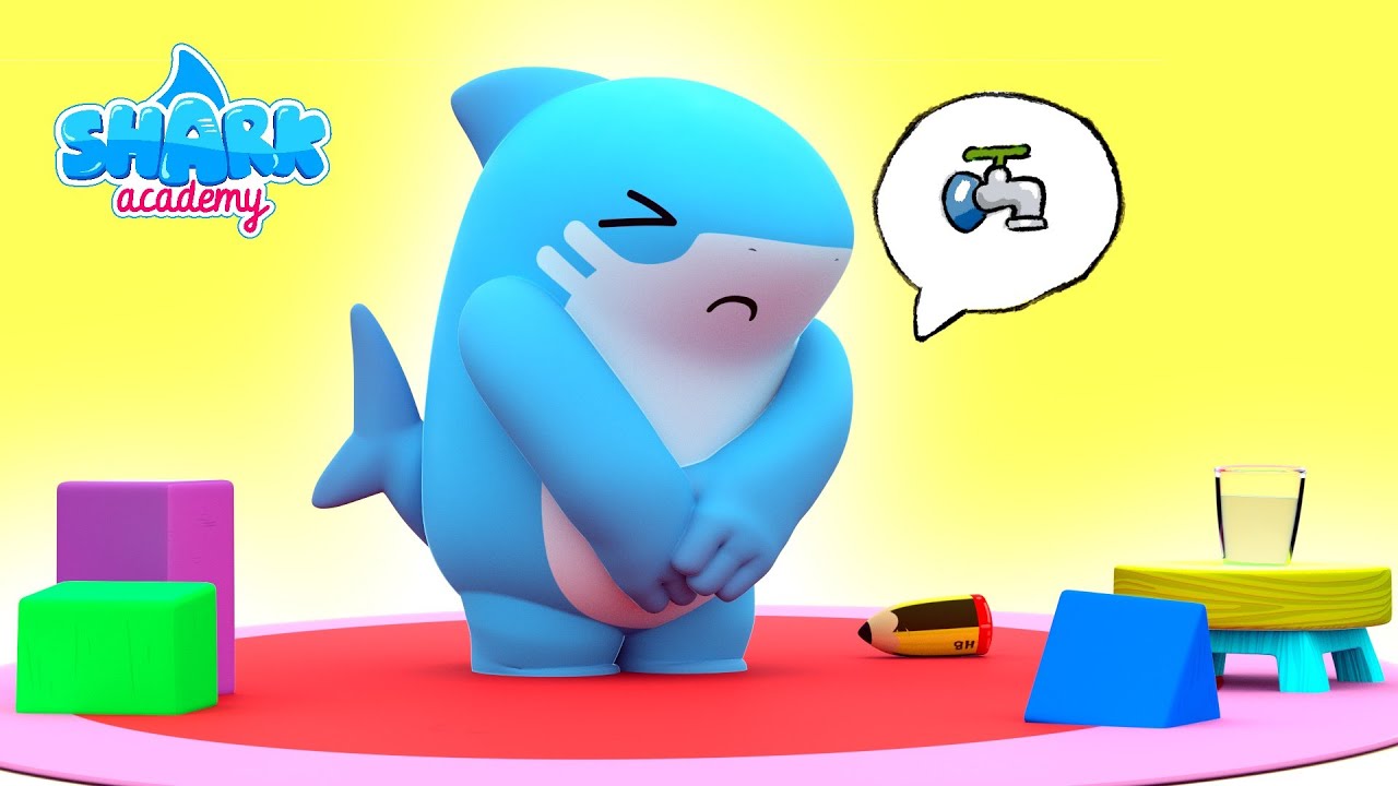 Shark Academy - The Potty - Baby Shark Nursery Rhymes For Children