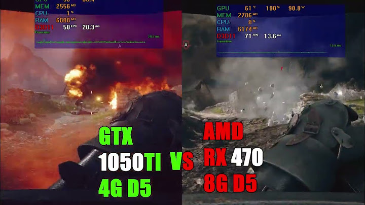 So sánh gtx 470 4gb và 1050ti 4gb