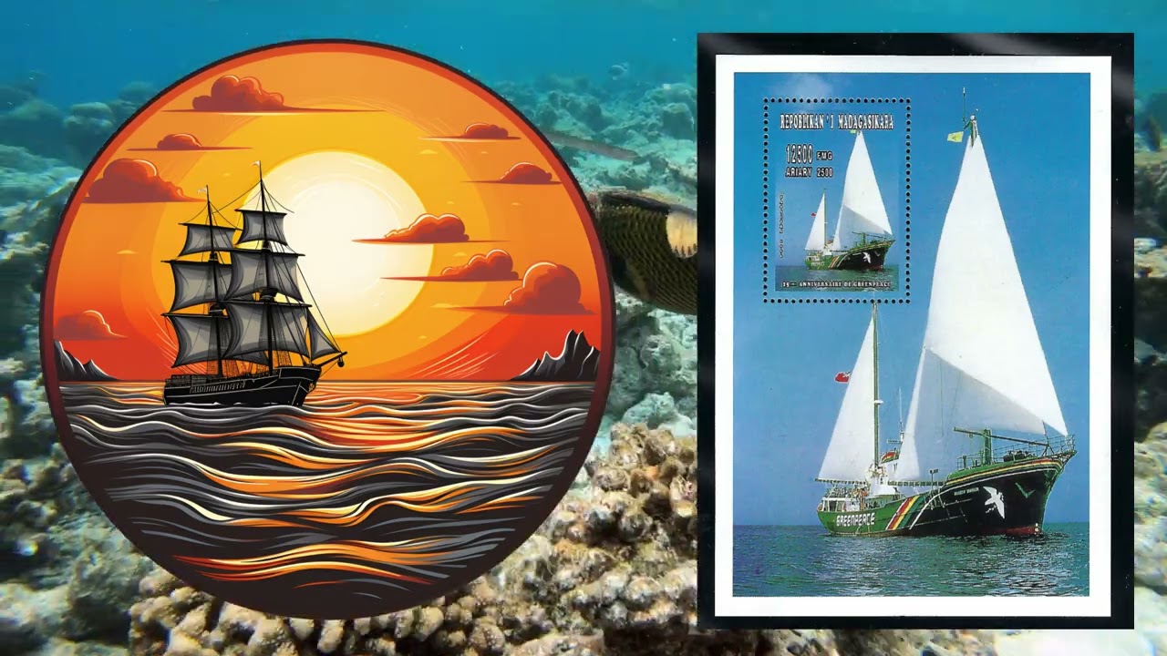 SHIPS AND SEA LIFE ON STAMPS